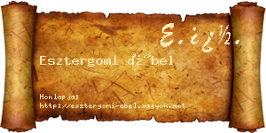Esztergomi Ábel névjegykártya