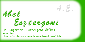 abel esztergomi business card